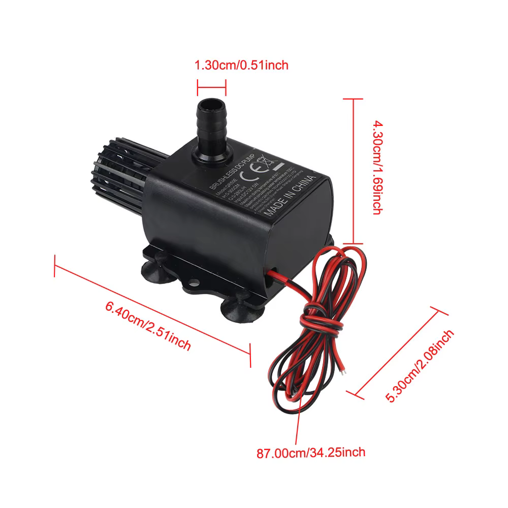 Durable 280L/H ascenseur 300cm Submersible DC12V 5W Mini pompe à eau sans brosse fontaine Aquarium circulation Ultra-silencieux étanche