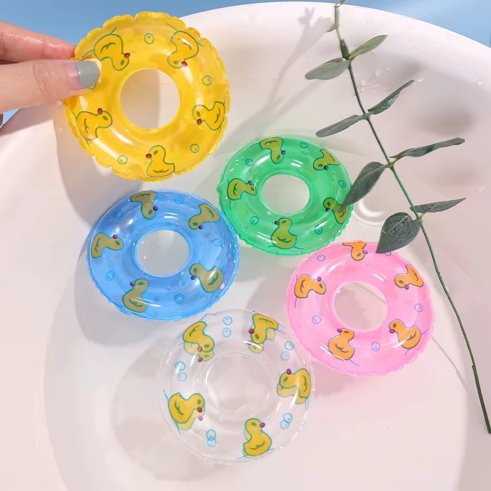 10 pièces Mini anneau de bain jouet piscine flotteur cercle