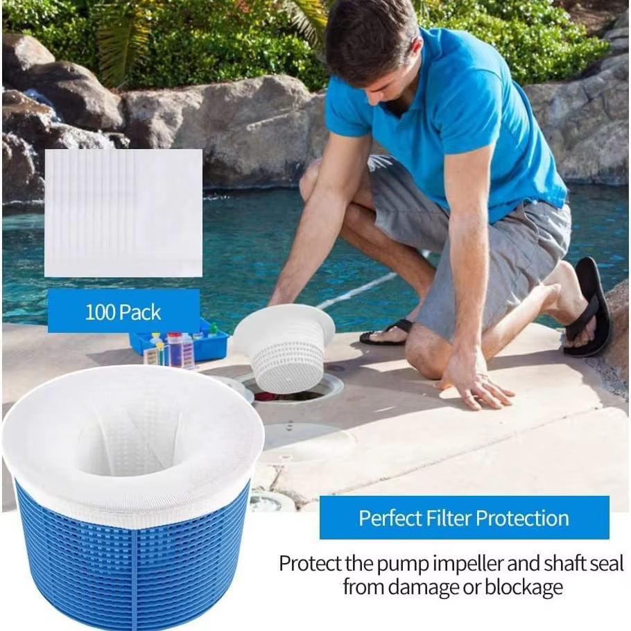 NOUVEAU Lot de 5 à 20 pièces de chaussettes filtrantes en maille pour skimmer de piscine