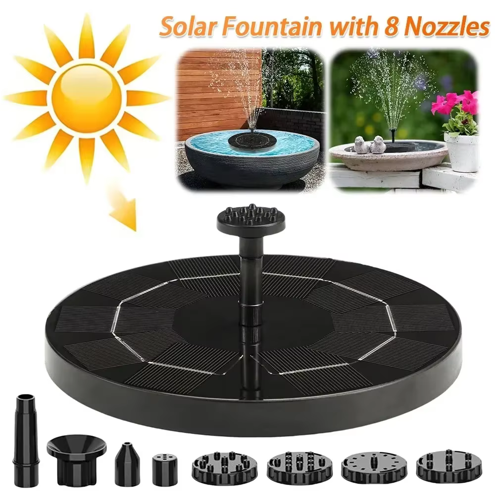 Pompes de fontaine à énergie solaire 13/16/18 cm : parfaites pour les piscines de jardin