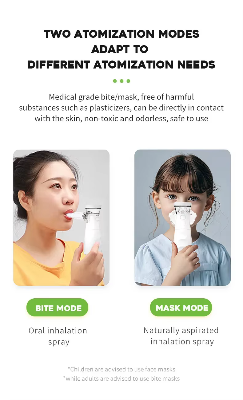 Nébuliseur médical, inhalateur pour l'asthme, mini nébuliseur portable USB, pour enfants et adultes, inhalation à la vapeur, nébuliseur domestique, soins de santé