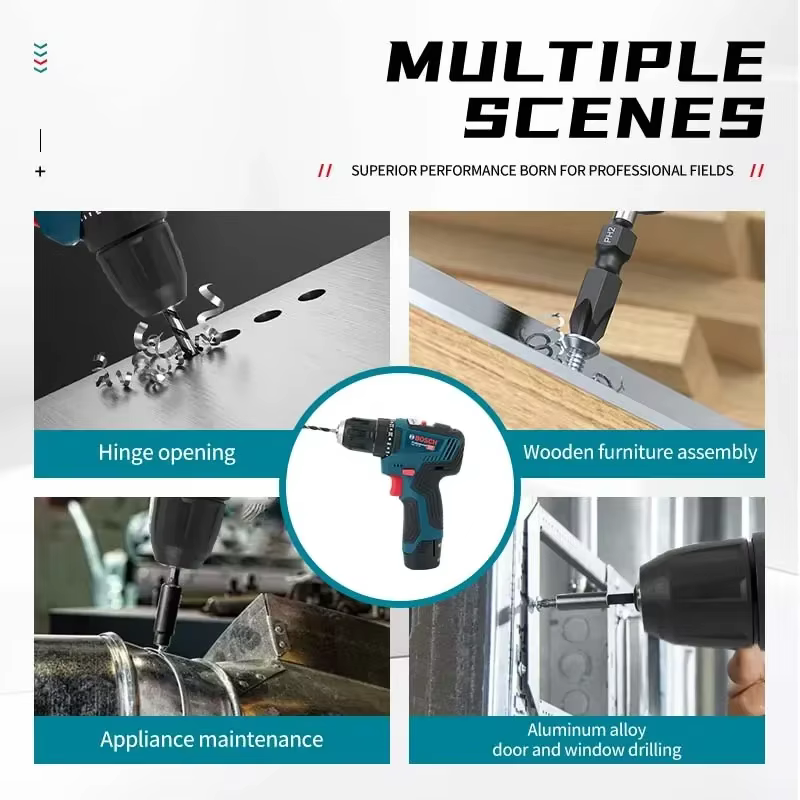 Perceuse électrique professionnelle Bosch-GSB-12-V30, visseuse sans fil, robuste, multifonctionnelle, pour la maison, tournevis, bricolage