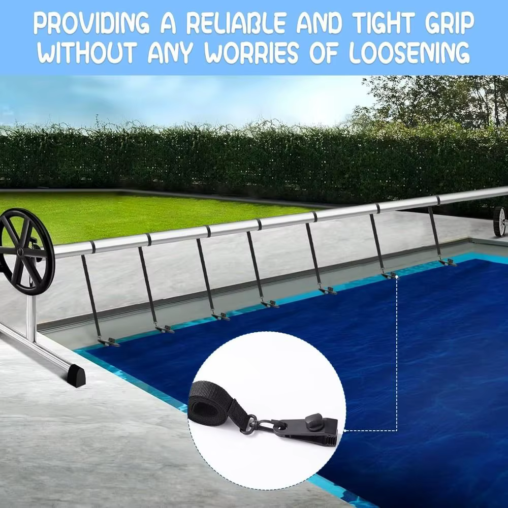 Kit d'attache robuste pour enrouleur de bâche solaire de piscine