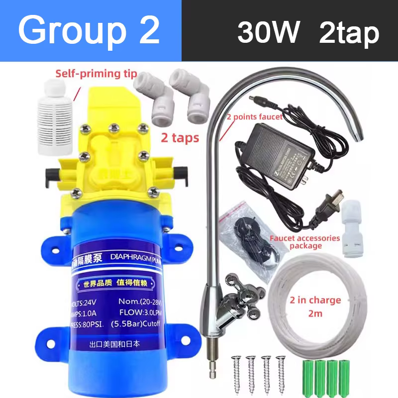 Purificateur d'eau pompe auto-amorçante DC 24 V 30 W/40 W