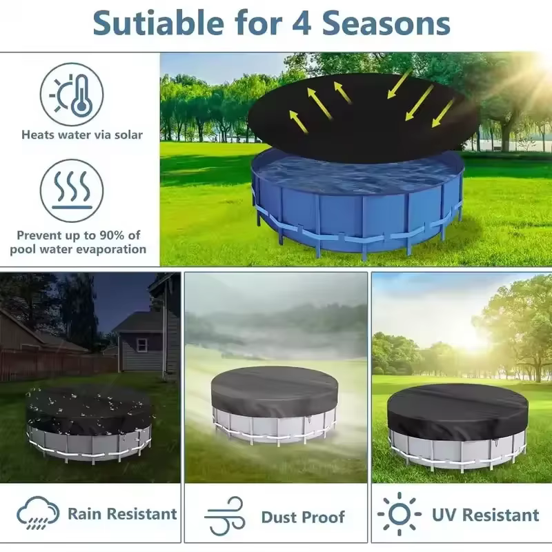 Couvertures solaires rondes pour piscine