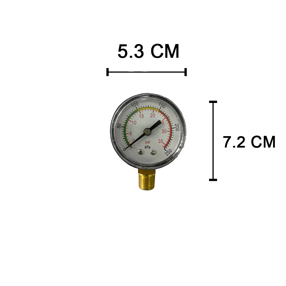 Manomètre de filtre à sable pour piscine à montage inférieur 0-35 PSI