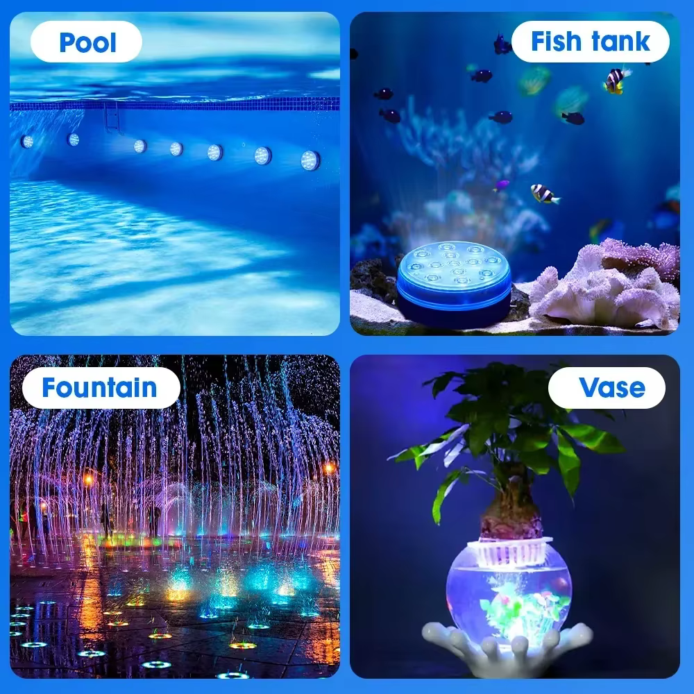 Lumière sous-marine Submersible 13LED mis à jour avec télécommande