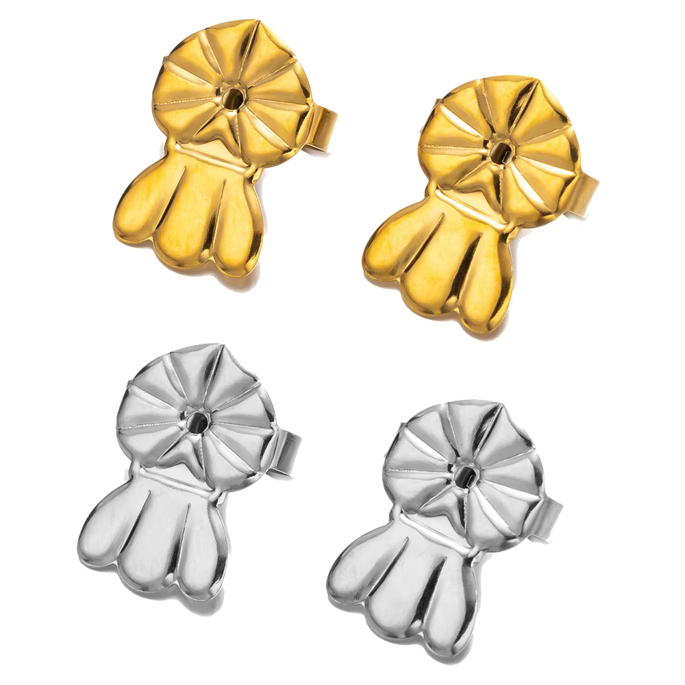 10 paires de boucles d'oreilles en acier inoxydable doré, dos sécurisé, pour oreilles tombantes, boucles d'oreilles lourdes, hypoallergéniques, fabrication de bijoux, ne se décolore pas