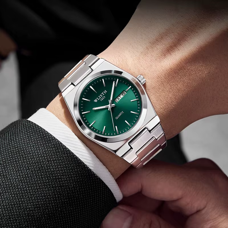 Homme montre montre à Quartz de luxe étanche lumineux Date semaine en acier inoxydable montre pour hommes mâle relógios masculino reloj hombre
