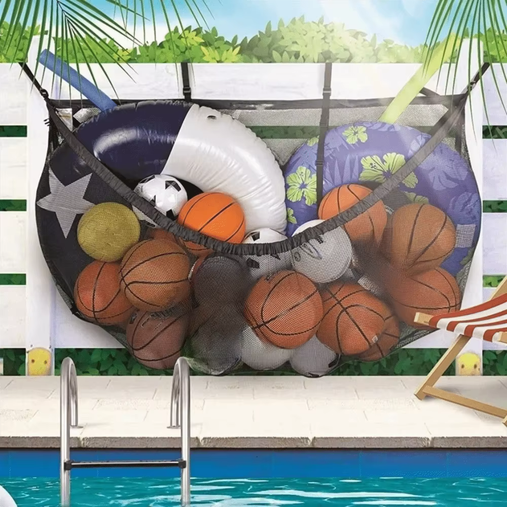 Sac de rangement suspendu pour piscine grande capacité