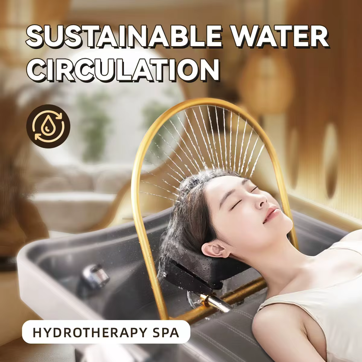 Équipement de circulation d'eau pour spa capillaire avec oreiller