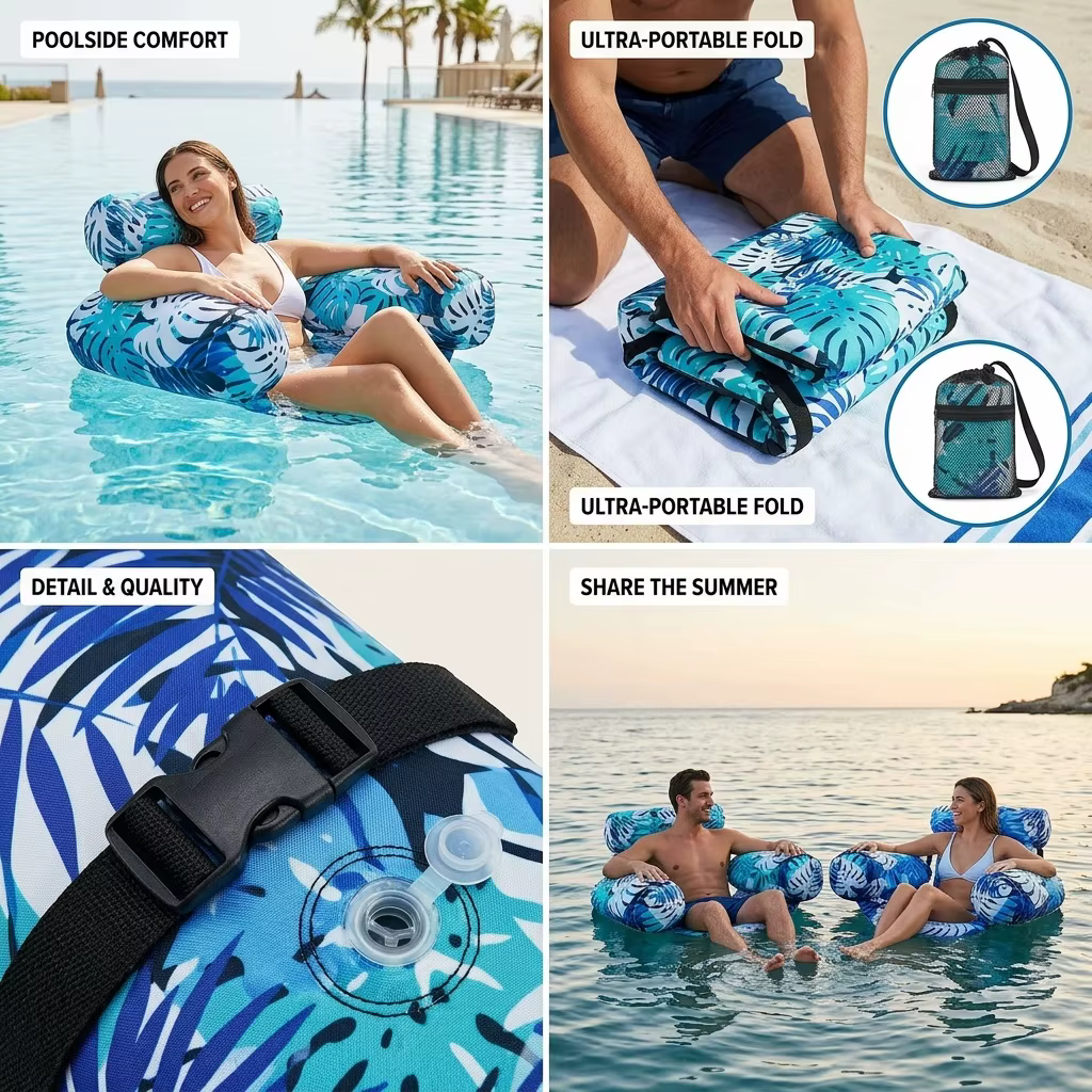 Chaise flottante gonflable estivale - Chaise flottante pour piscine