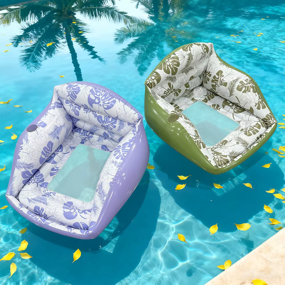 1 chaise longue gonflable flottante pour piscine
