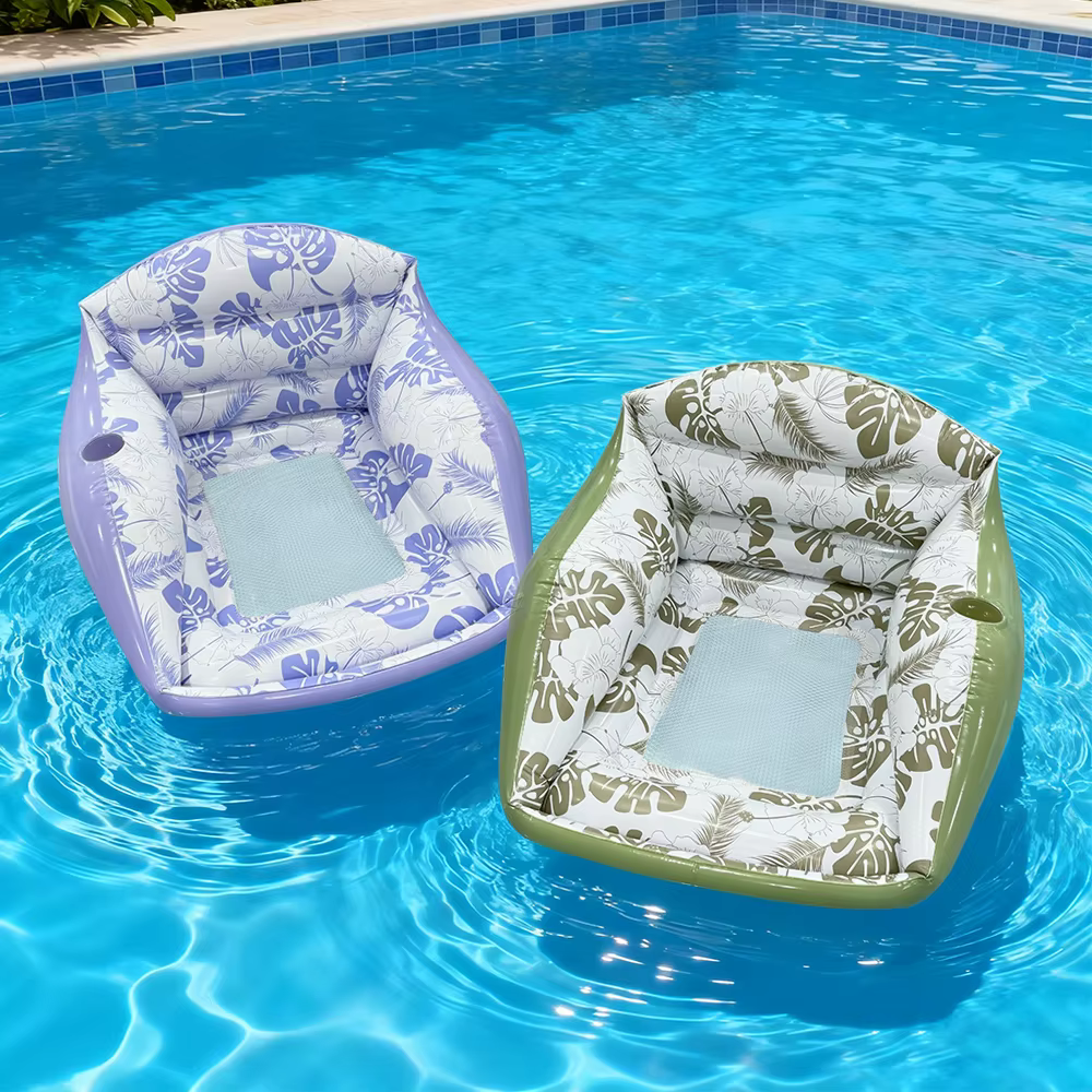 1 chaise longue gonflable flottante pour piscine