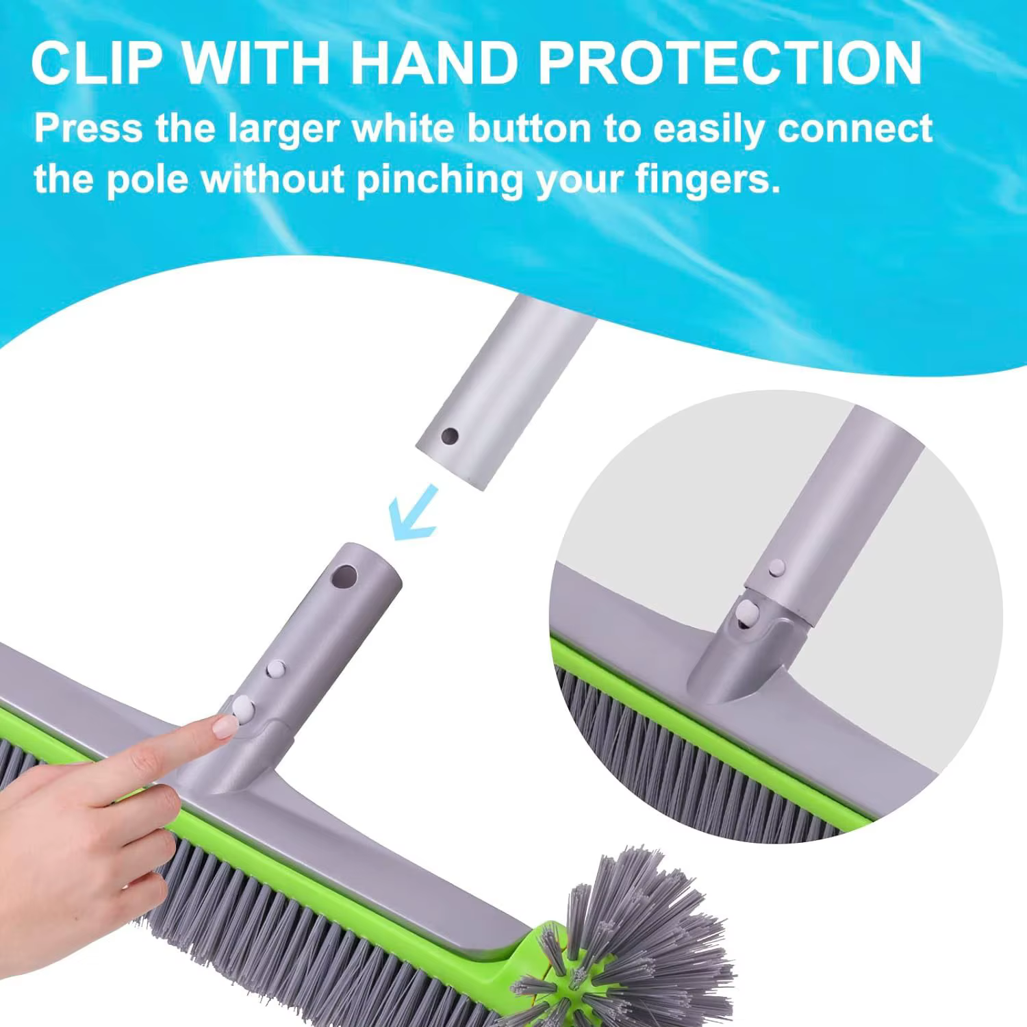 Brosse de piscine ronde de 17