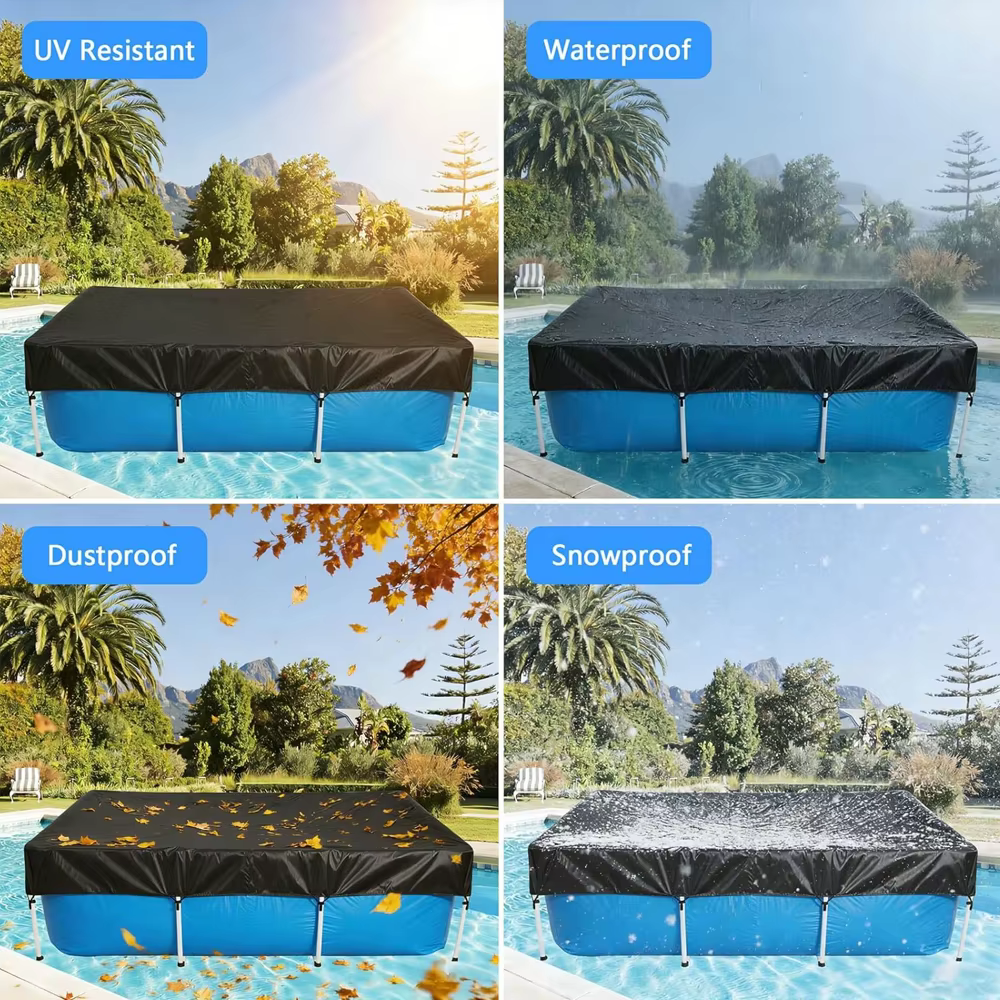 Couvertures de piscine rectangulaires pour jardin