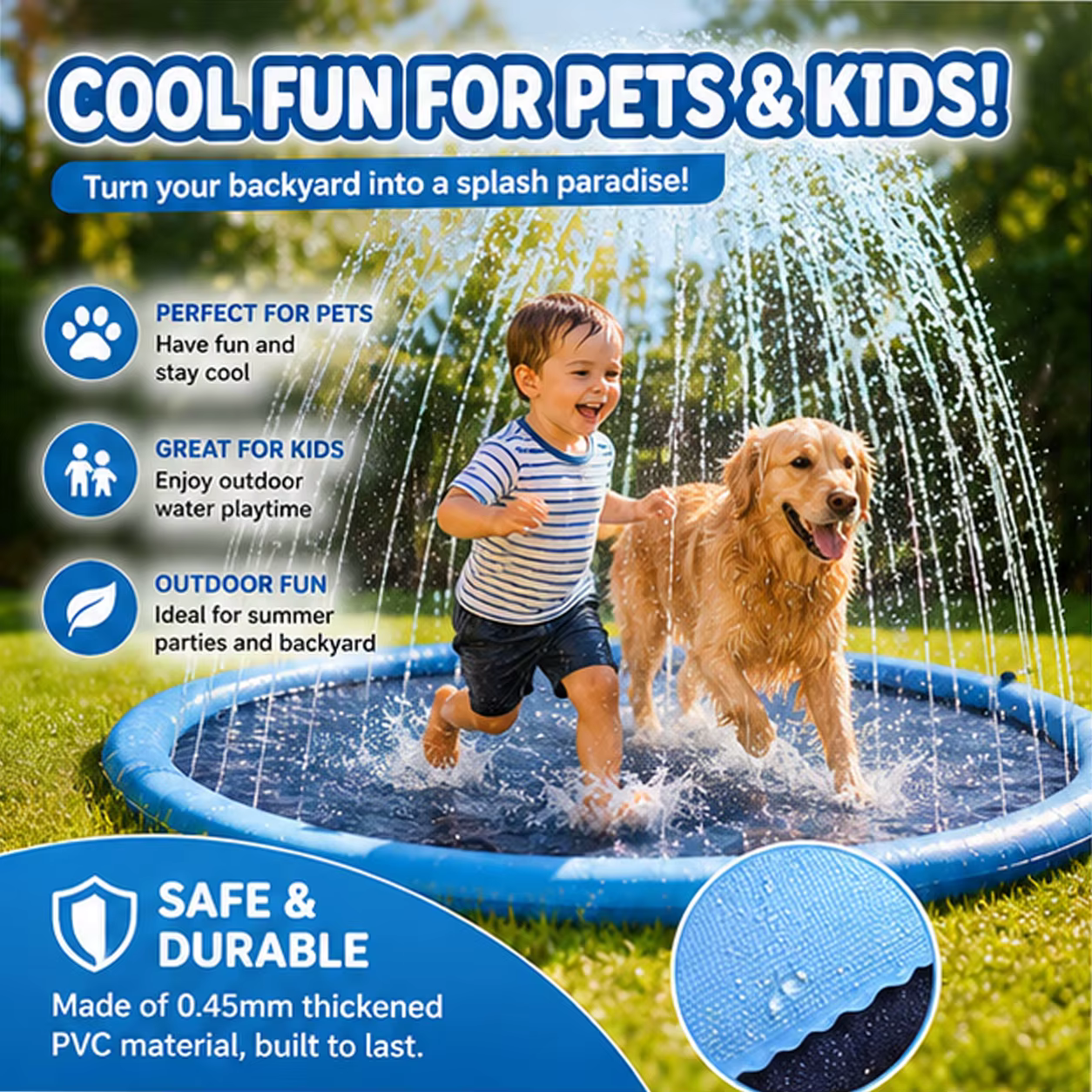 Piscine gonflable pour chien