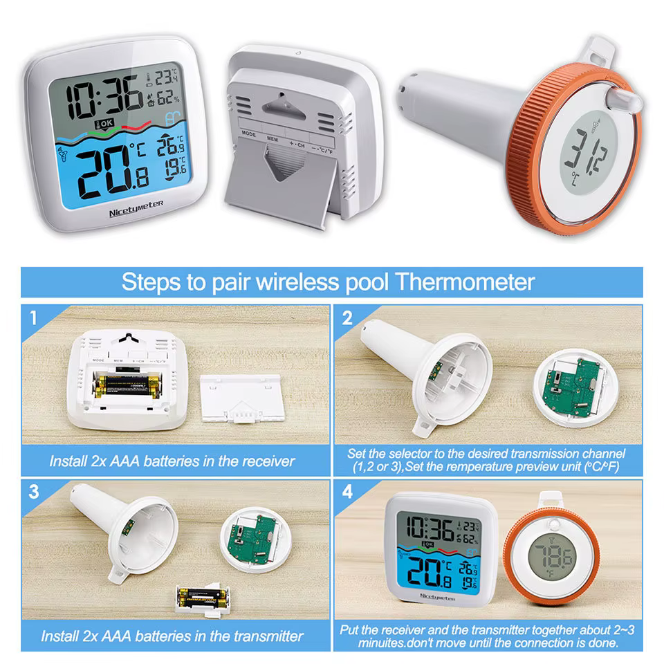 Thermomètre de piscine sans fil