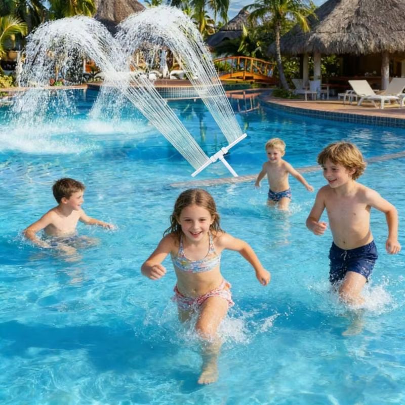 Caractéristique d'eau piscine à deux buses
