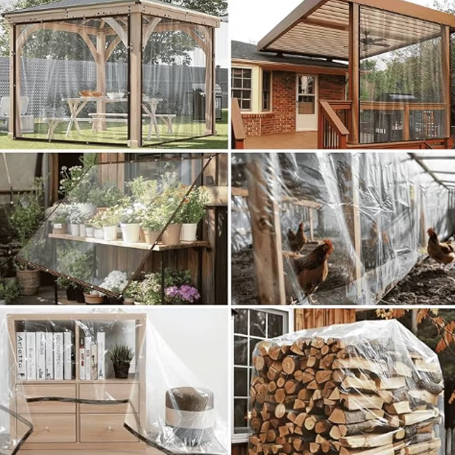 Bâche transparente imperméable de jardin