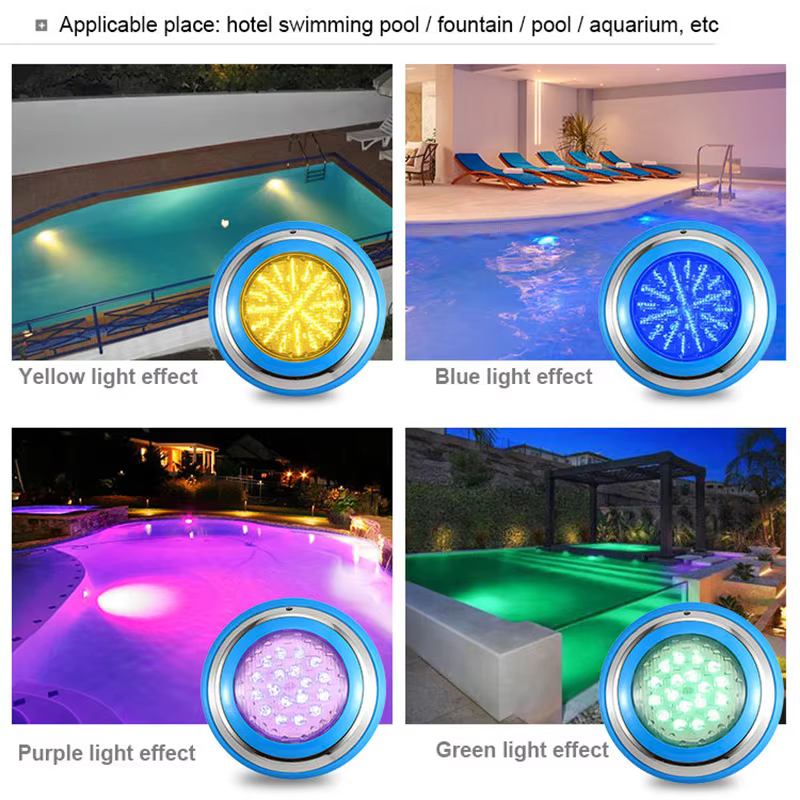 Lampes de piscine en acier inoxydable RGB 12V 12W 18W 25W 35W 45W