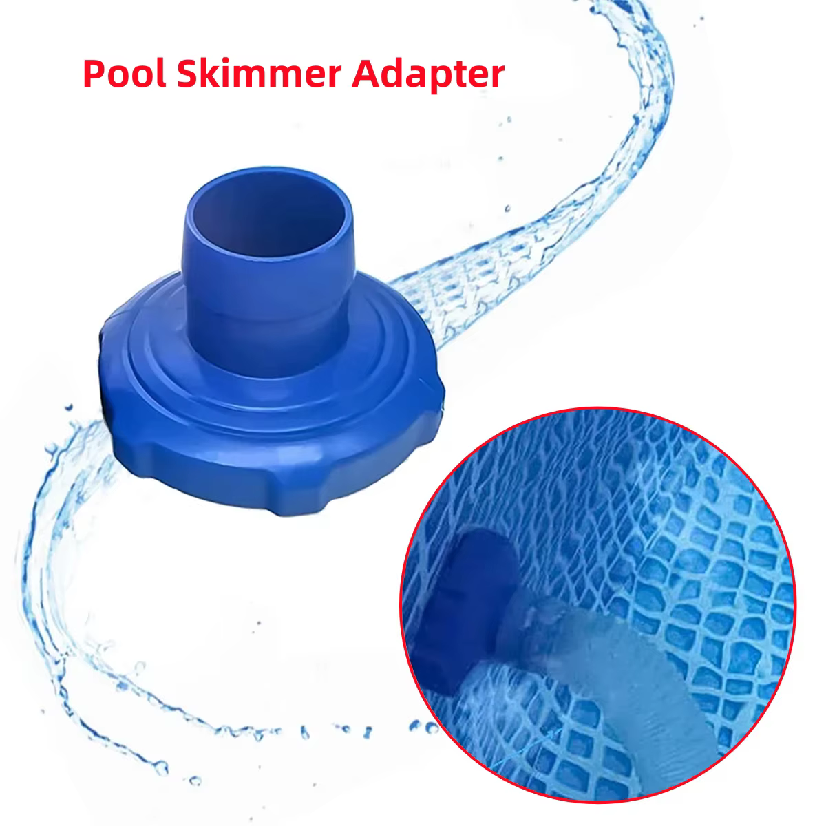 1 jeu d'adaptateur d'écumoire de piscine et Tube de montage mural