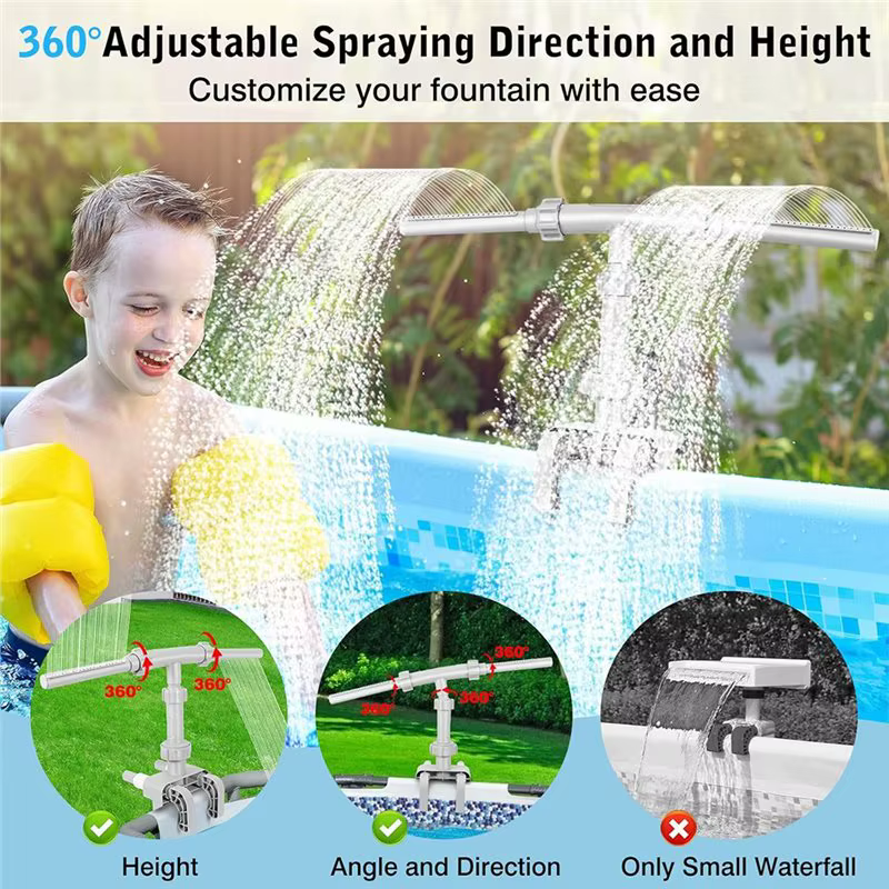 Fontaines à double cascade pour piscine hors sol