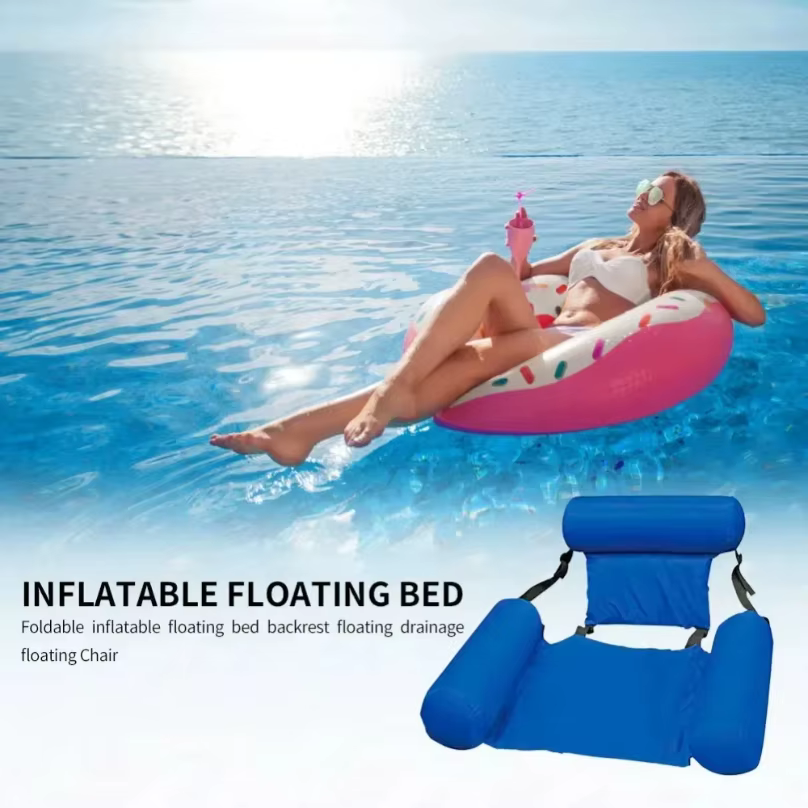 Nouveaux matelas gonflables accessoires de piscine d'eau hamac chaises longues flotteur