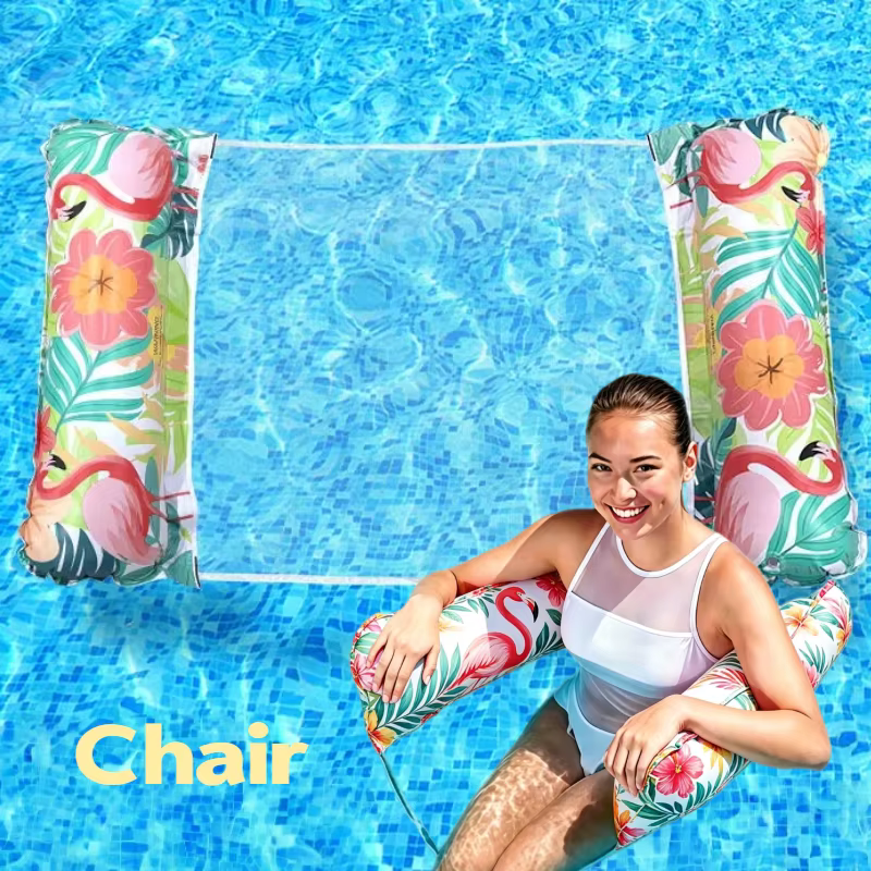 Matelas flottant gonflable 4-en-1 pour piscine