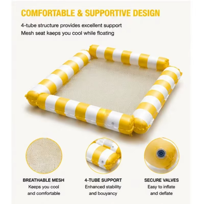 Hamac flottant gonflable d'été compact pour piscine