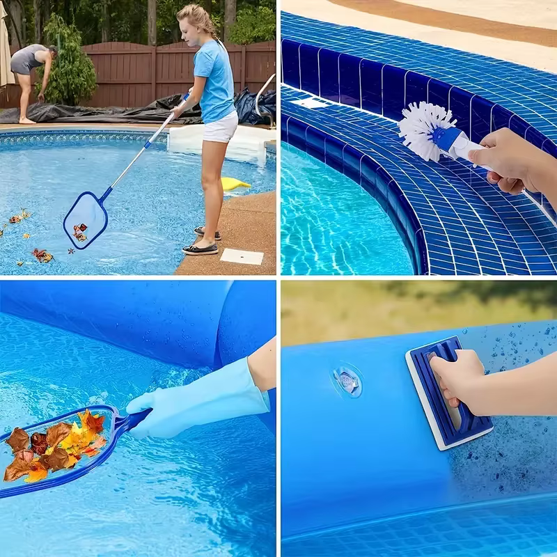 Kit complet de nettoyage de piscine 3 pièces