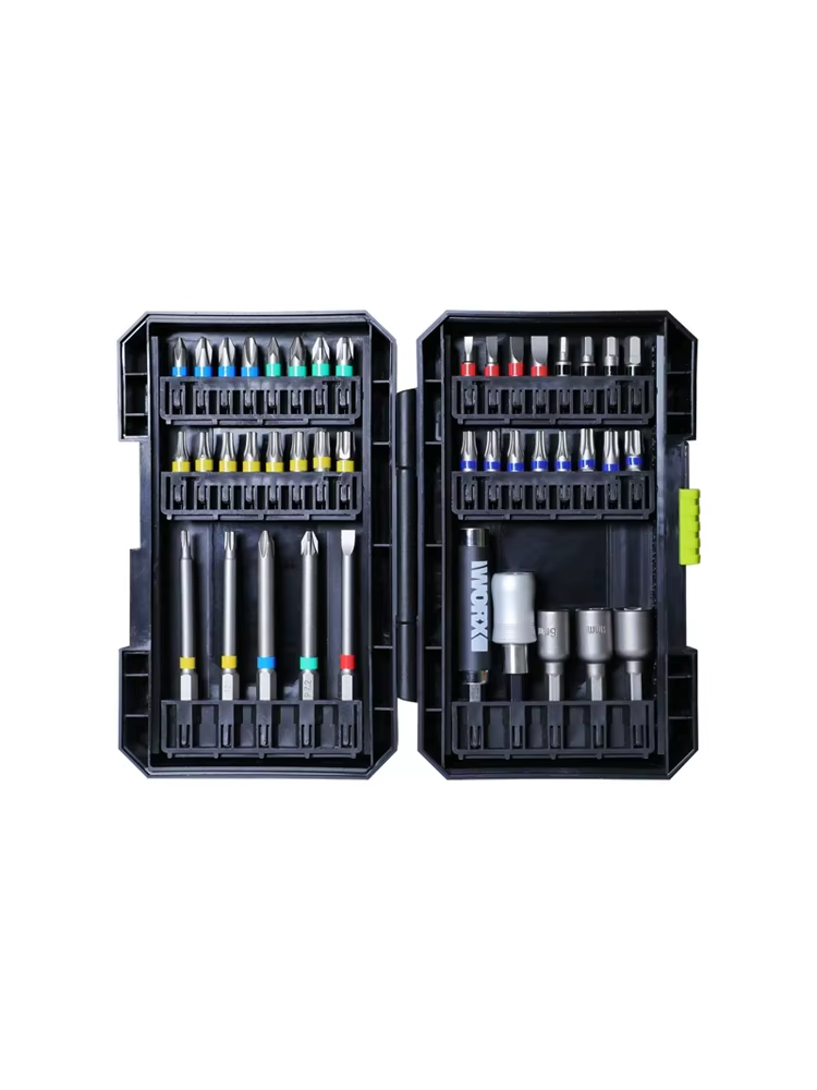 Worx – jeu de forets WA1149 originaux, avec tige d'extension hexagonale Phillips Torx, manchon torsadé, foret à trou