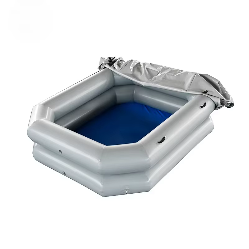 Piscine gonflable double étage grise