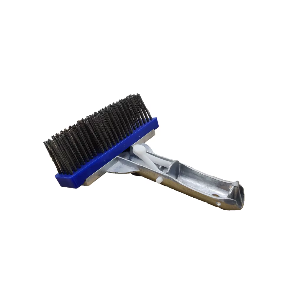 Brosse de piscine de 5 po avec dos et poignée en aluminium de 5 po - poils en acier inoxydable - Corps