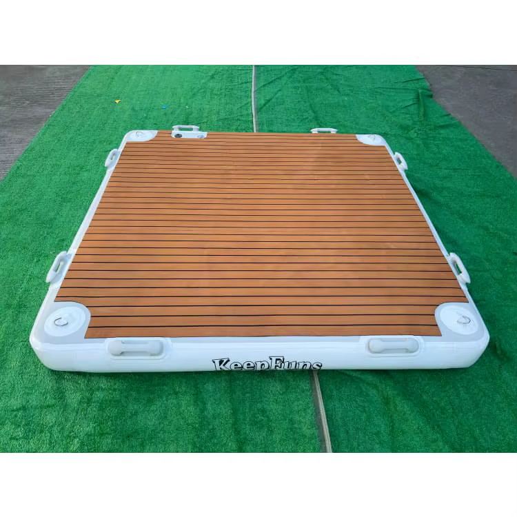 Plateforme flottante gonflable KeepFuns avec tapis antidérapant en EVA pour piscine