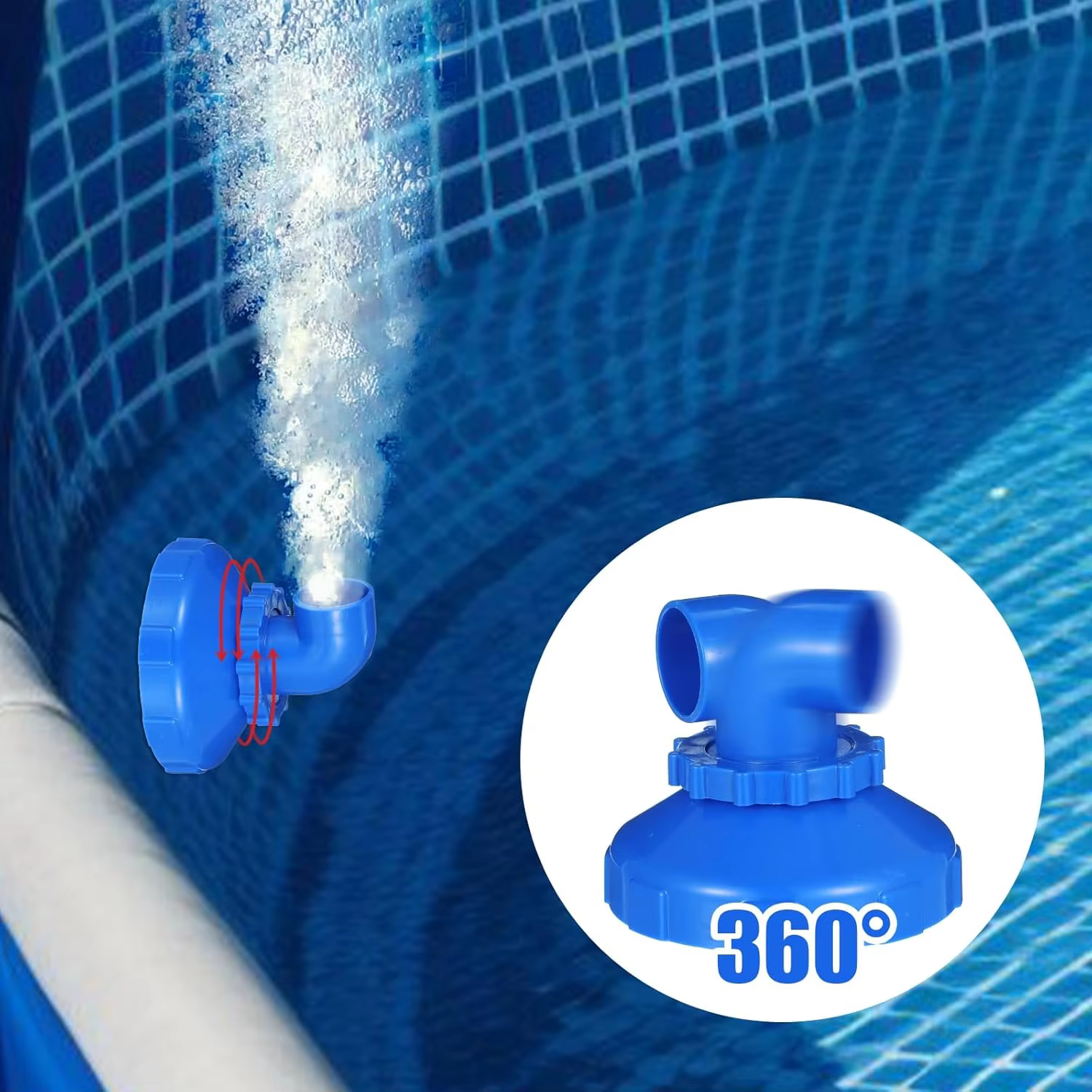 Buse d'entrée de piscine en plastique