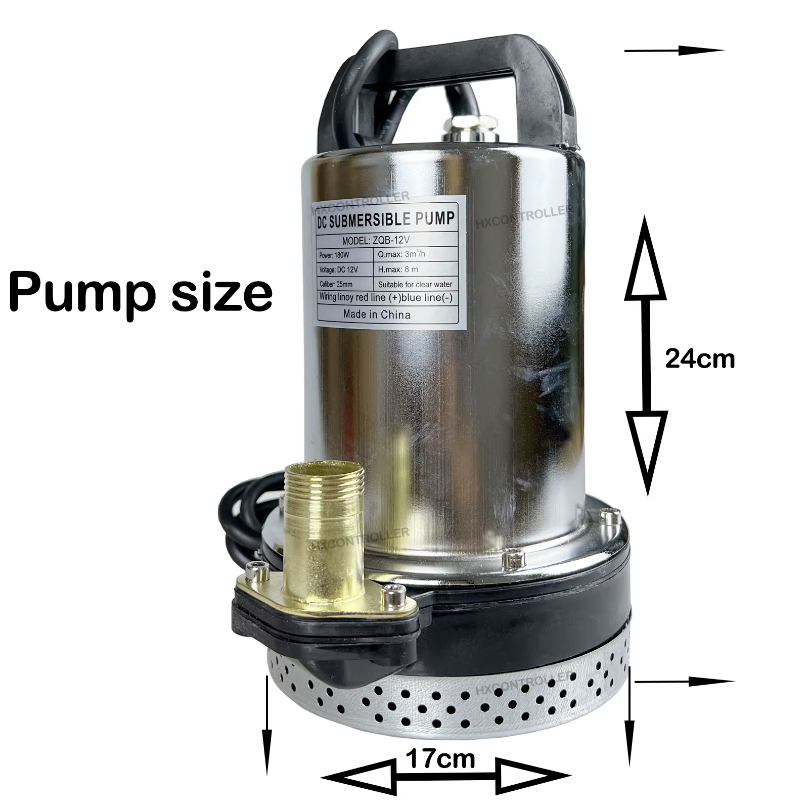 Pompe d'eau sale propre Submersible 12V 24V 180W 220W