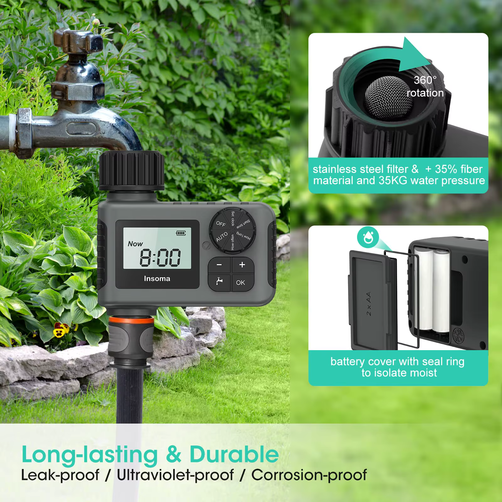 Insoma – minuterie d'eau automatique