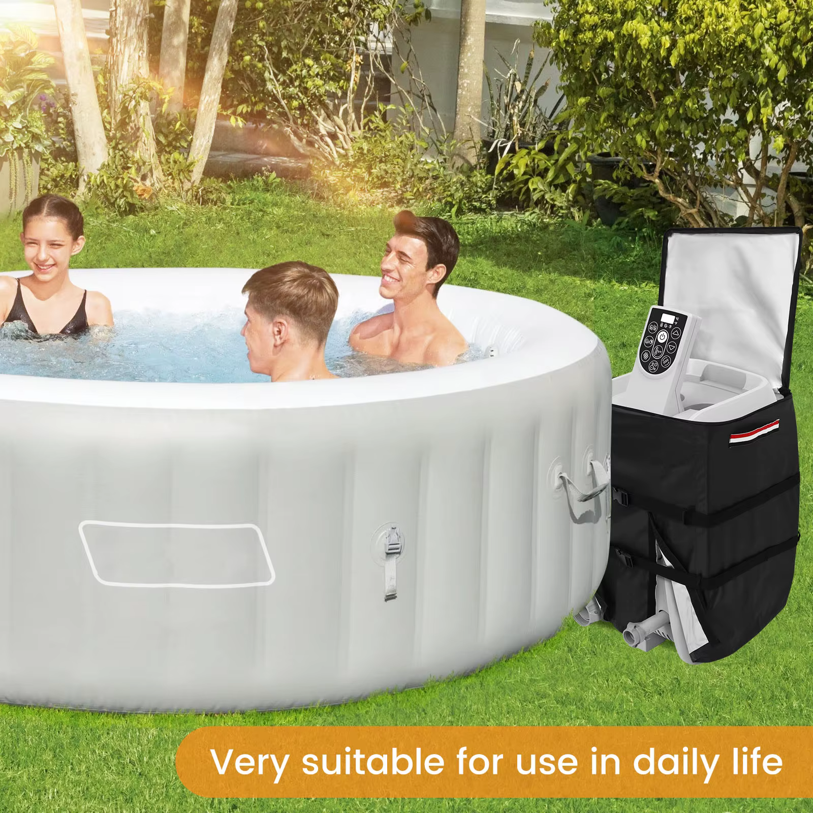 Couvercle de pompe de chauffe-eau gonflable universel pour spa