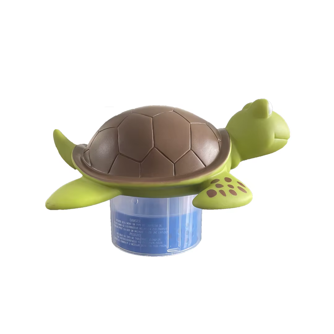 Distributeur de chlore flottant pour piscine (tortue verte)