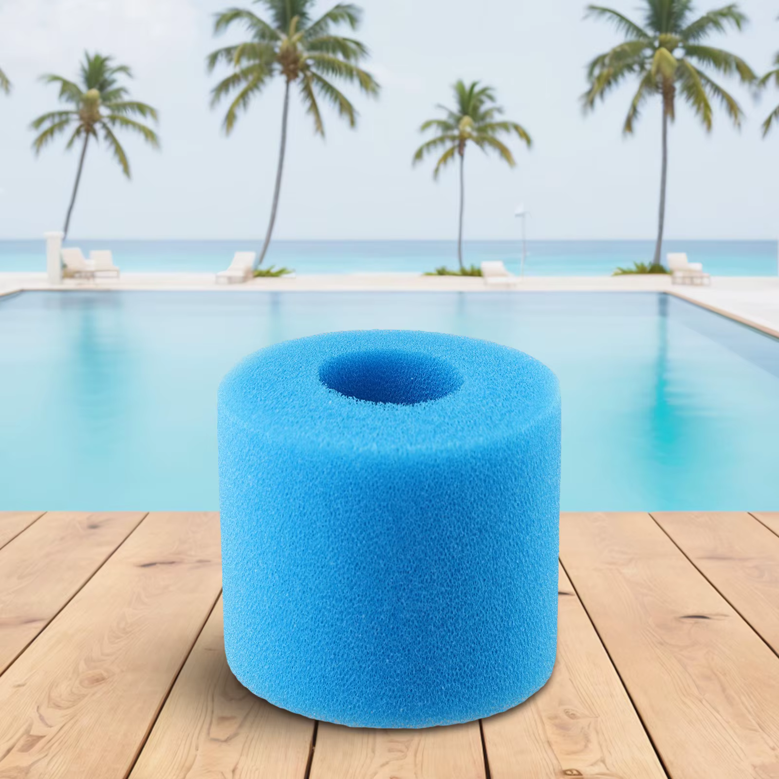 Filtre lavable pour piscine Intex Type -I/II/VI/D / Éponge nettoyante en mousse réutilisable / Cartouche filtrante pour