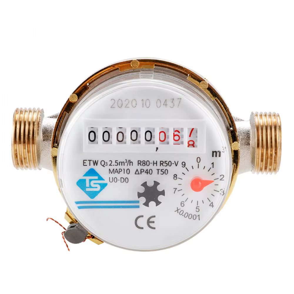 Compteur d'eau intelligent 15 mm (1/2 pouce) avec affichage du débit en m³/h