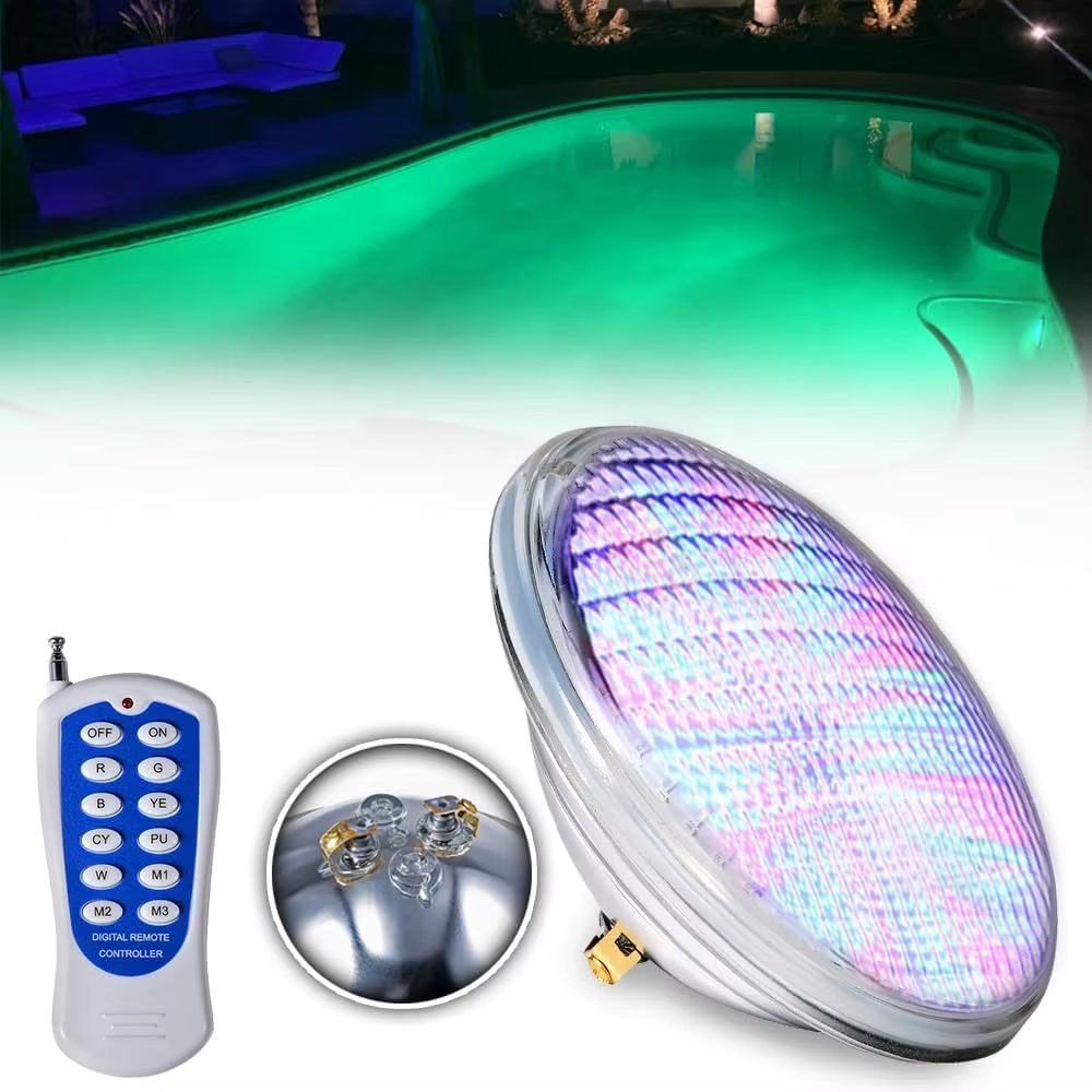 LED ampoule de piscine RGB multicolore E26 Base Par56 sous l'eau lampe