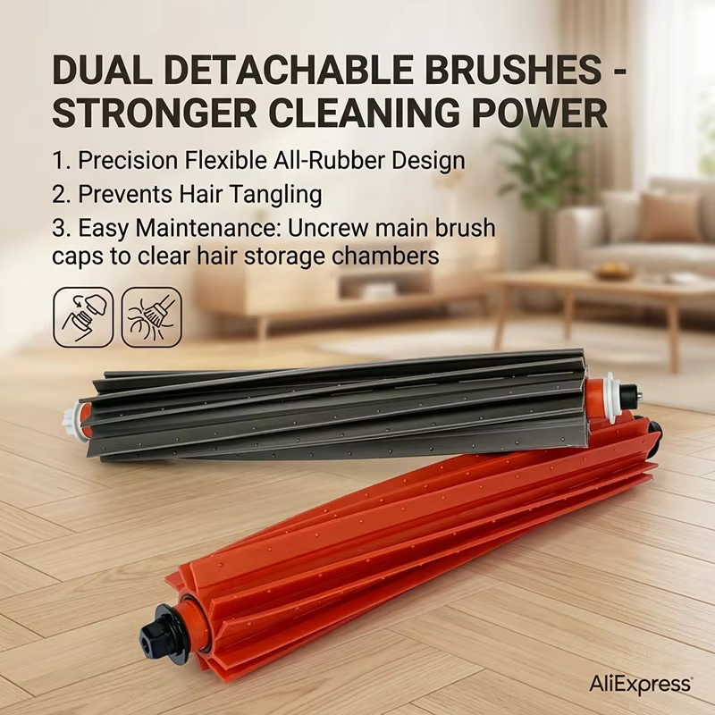 Accessoires pour aspirateur robot Roborock S8 MaxV Ultra : sac à poussière, brosse latérale principale, filtre HEPA, chiffons de nettoyage, pièces de rechange