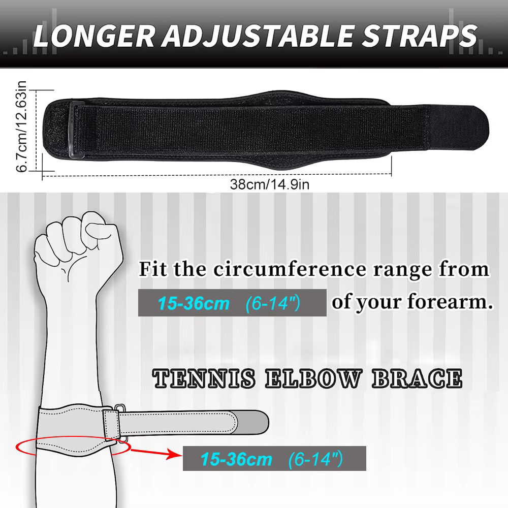 Attelles de coude de Tennis pour tendinite, sangles d'avant-bras et coussinet de Compression, enveloppes de soulagement de la bande de soutien du coude, 1 pièces