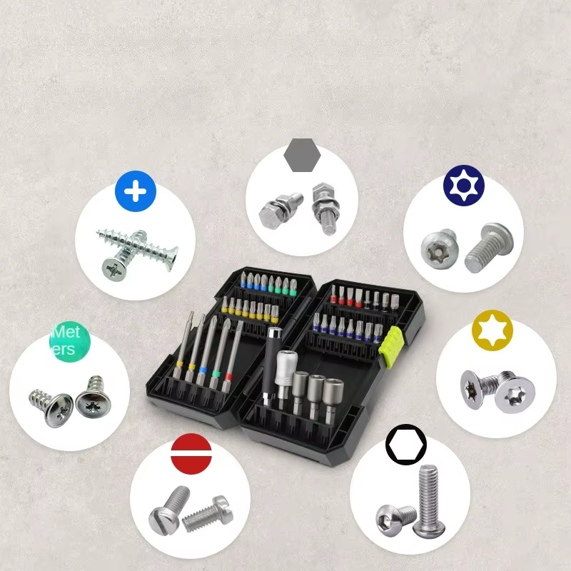 Worx – jeu de forets WA1149 originaux, avec tige d'extension hexagonale Phillips Torx, manchon torsadé, foret à trou