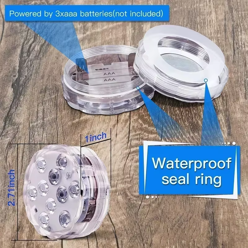 Lampe LED Submersible pour Piscine avec Télécommande