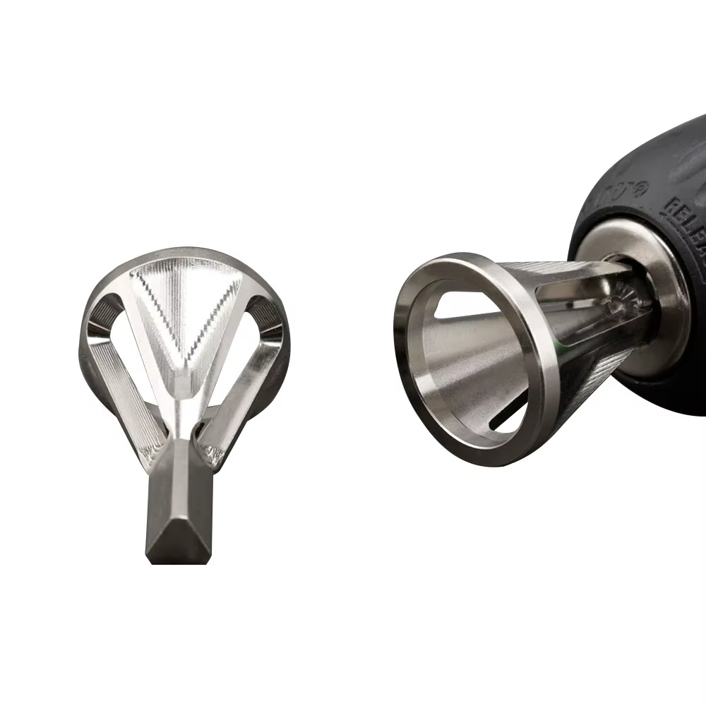 Outils d'ébavurage et de chanfreinage en acier à grande vitesse, propositions d'acier inoxydable, tiges triangulaires, bords filetés hexagonaux, perceuse électrique