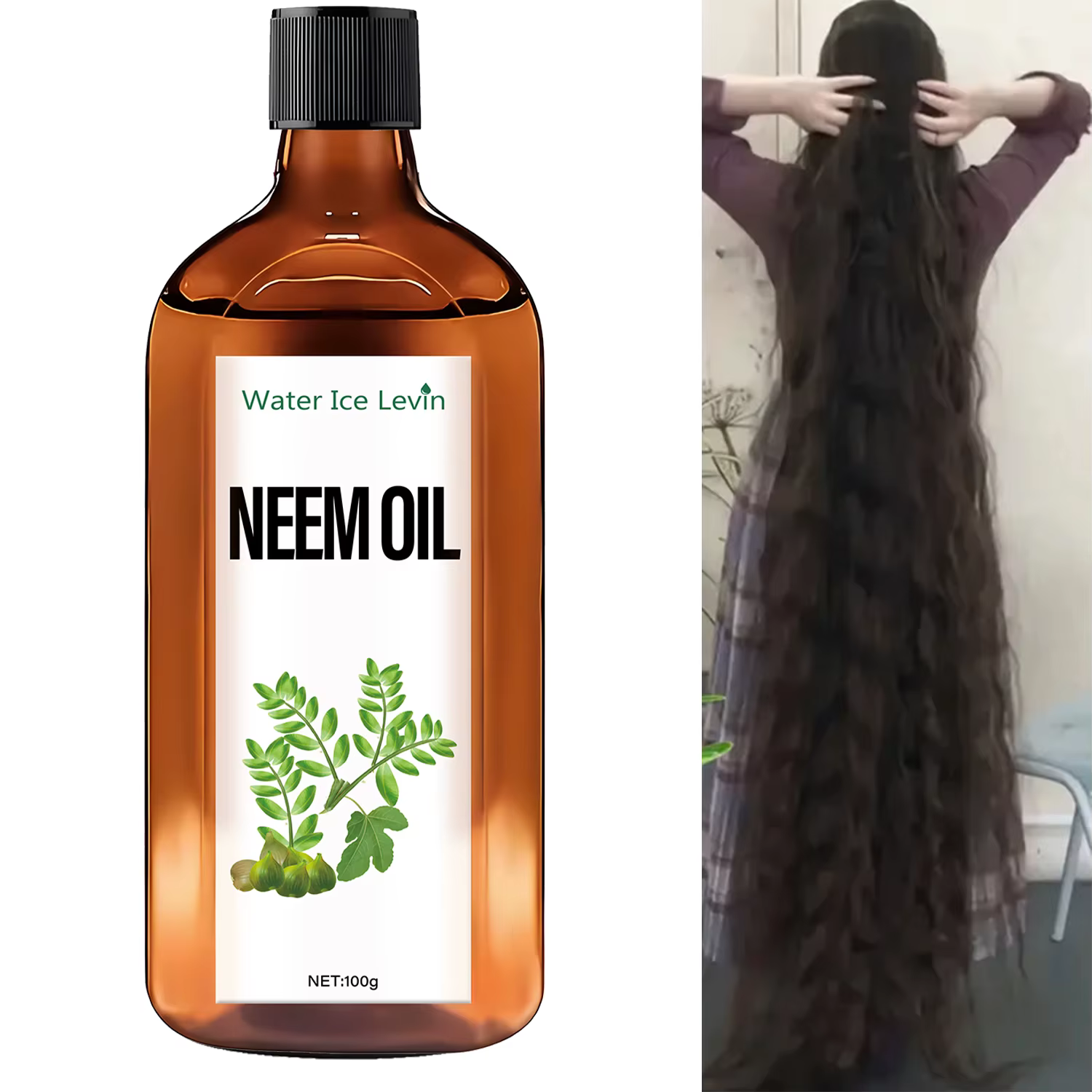 Huile de Neem pour Cheveux - Soin Hydratant Intense pour Cheveux Secs, Redonne Douceur et Éclat, Soin Capillaire Hiver