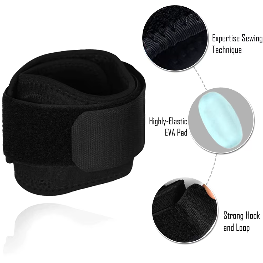 Attelle de coude de tennis pour soulager la tension de l'avant-bras, sangles de bras de soutien du coude, coussinet de compression, bandes de pression pour les fentes de tendinite